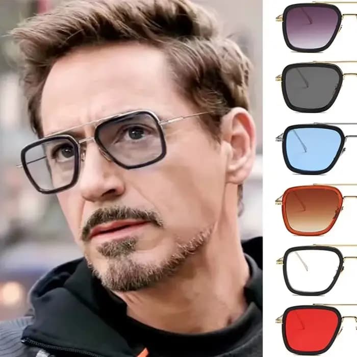 Lunettes de soleil Steam Punk Tony Stark pour hommes et femmes