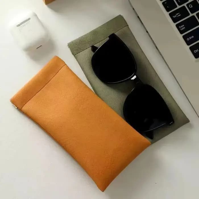 Sacs de rangement pour lunettes de soleil en cuir souple