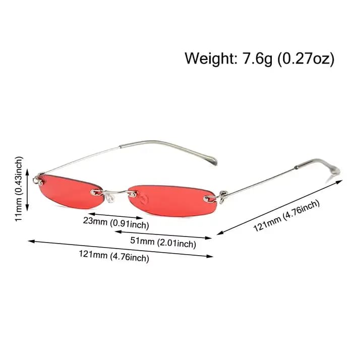 Lunettes de soleil rectangulaires SAINT sans monture