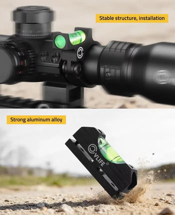 Kit de nivellement de lunette anti-inclinaison pour optiques, niveau de précision magnétique à 2 bulles pour tubes de 30 mm ou 34 mm