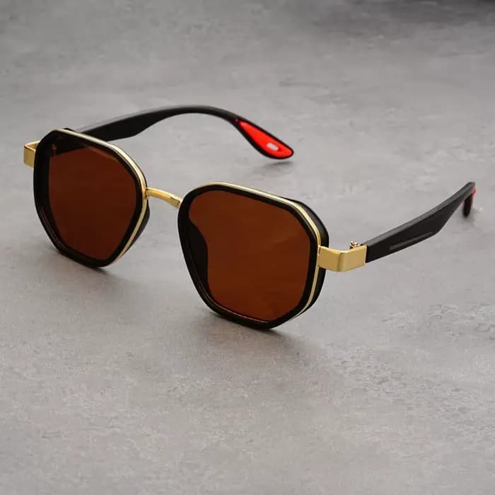 Designer Vintage lunettes de soleil en plein air hommes rond mode plastique titane haute qualité