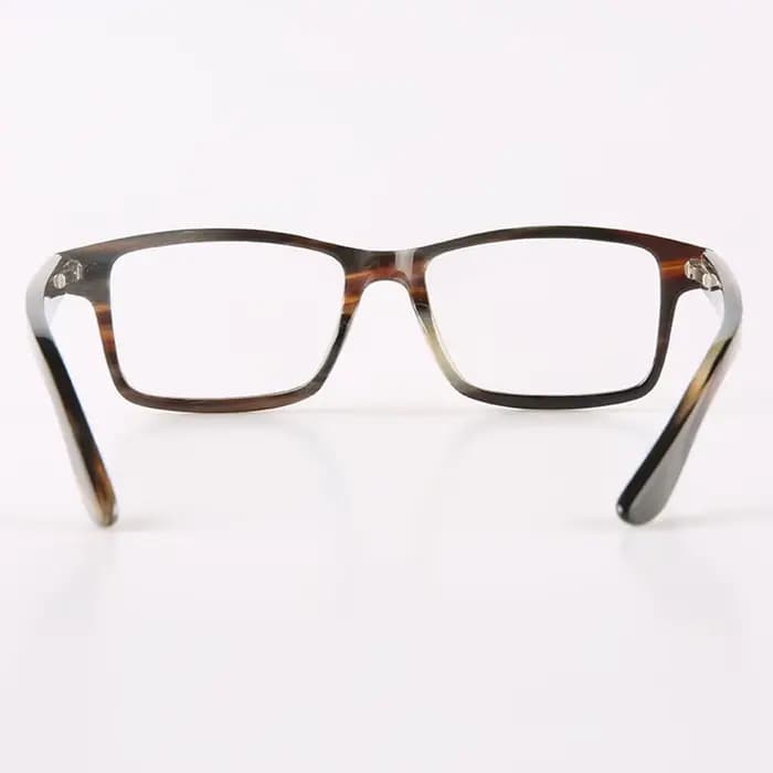 Nilerun Business personnalisé à la main grand Rectangle carré véritable corne naturelle lunettes minces