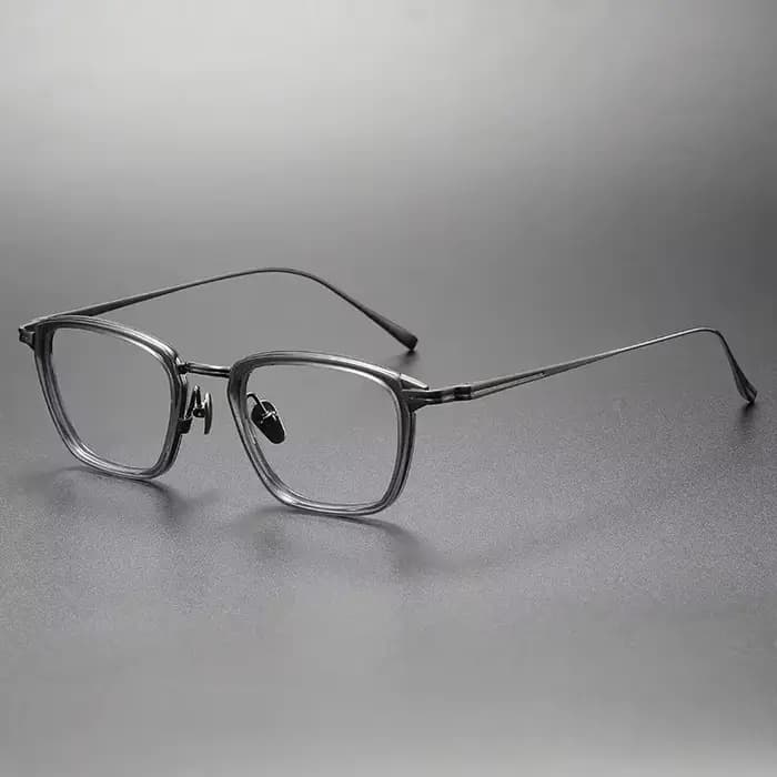 Monture de lunettes carrée en titane pur