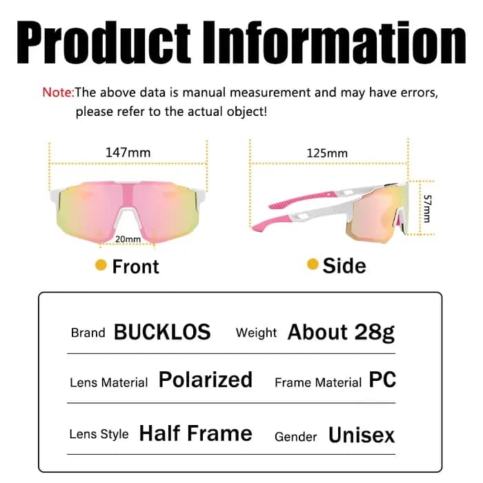 Lunettes de soleil BUCKLOS pour hommes et femmes