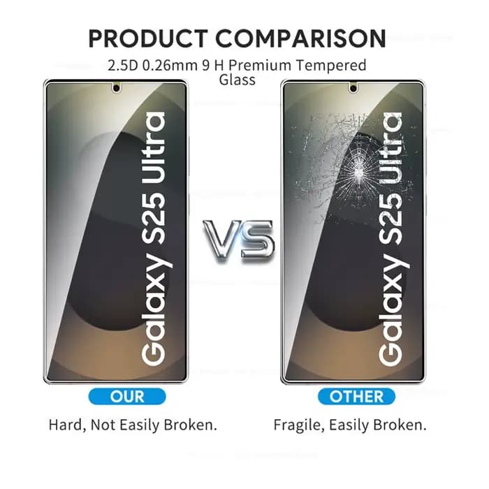 1-5PCS 10D Écran de protection en verre trempé pour Samsung Galaxy S25 Ultra S26, compatible avec Samsung S25 S26 Plus S24 FE S25Ultra 5G