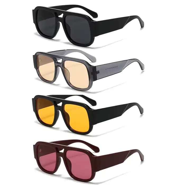 Lunettes de protection 1/4 ensembles grand cadre Double ponts