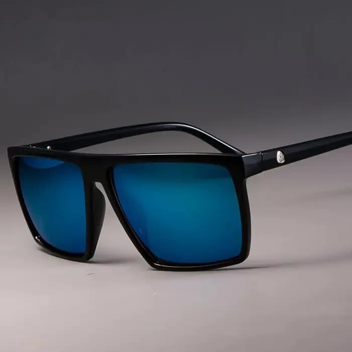 Lunettes de soleil à grande monture carrée pour hommes et femmes, nouvelle mode de haute qualité, rétro, tête de crâne, Film couleur, 2021