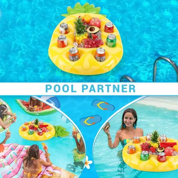 Porte-boissons gonflable flottant pour piscine, accessoire de fête, porte-gobelets flottants pour adultes et enfants, décoration flottante pour piscine et plage