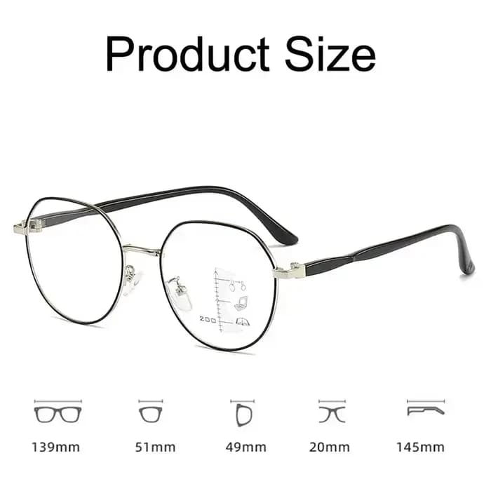 Lunettes de lecture multifocales progressives de luxe