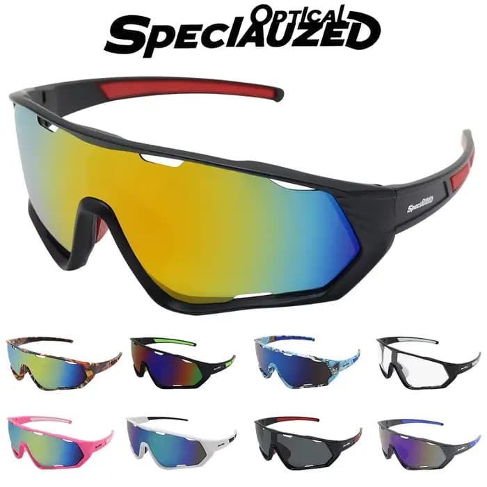 Lunettes de soleil de sport pour hommes femmes jeunes UV400 grandes lentilles