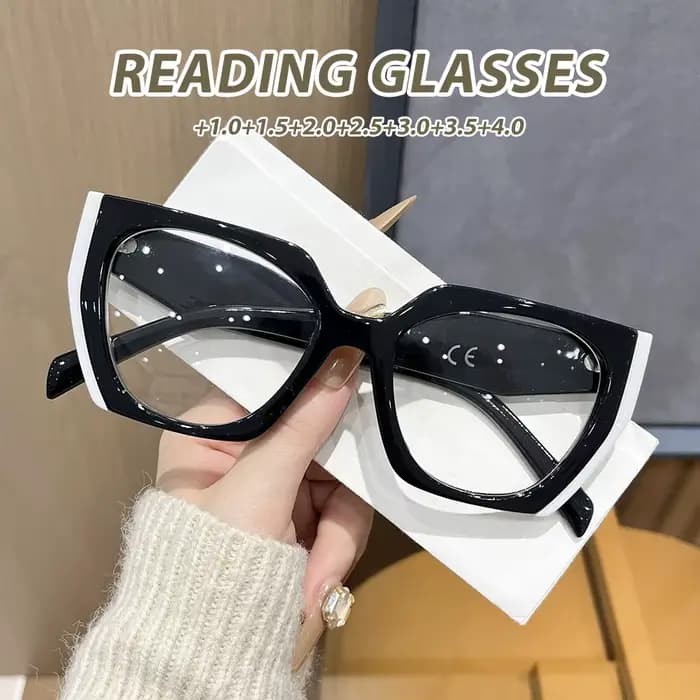 Lunettes de lecture à grande monture colorée Oyalie à motifs uniques