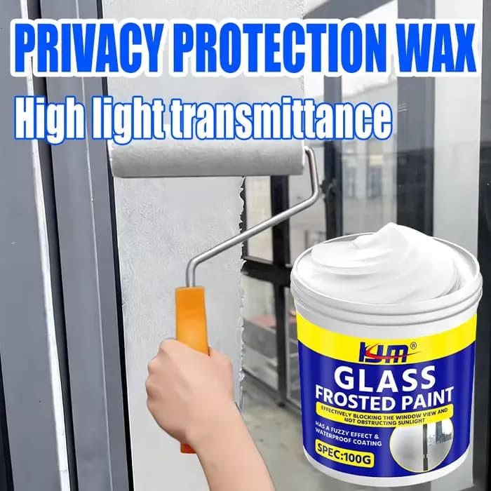 Peinture pour verre dépoli, finition mate, protection anti-exposition, film de confidentialité imperméable et perméable à la lumière pour salle de bain, douche, fenêtre, porte