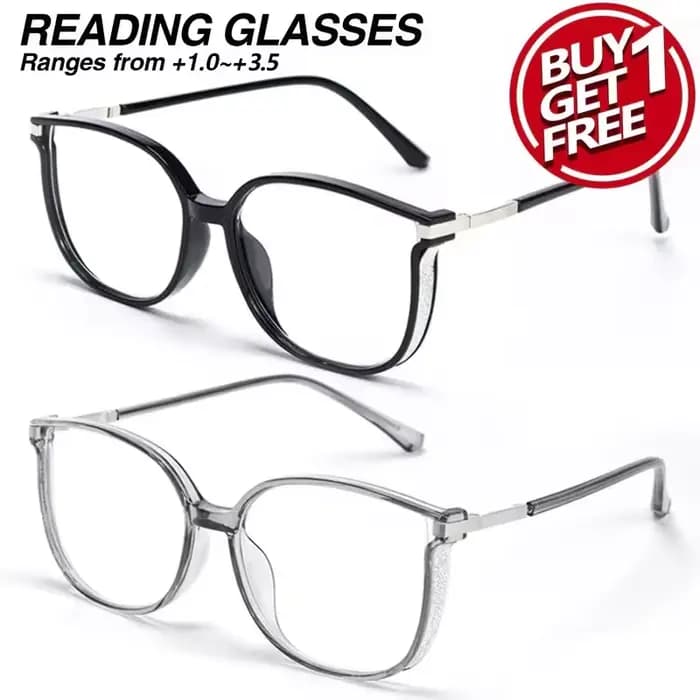Lunettes bicolores simples de style rétro ; lunettes presbyopes portables pour personnes âgées et d'âge moyen