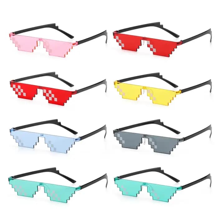 Lunettes de soleil Pixel Mosaic ThDPLife pour hommes et femmes