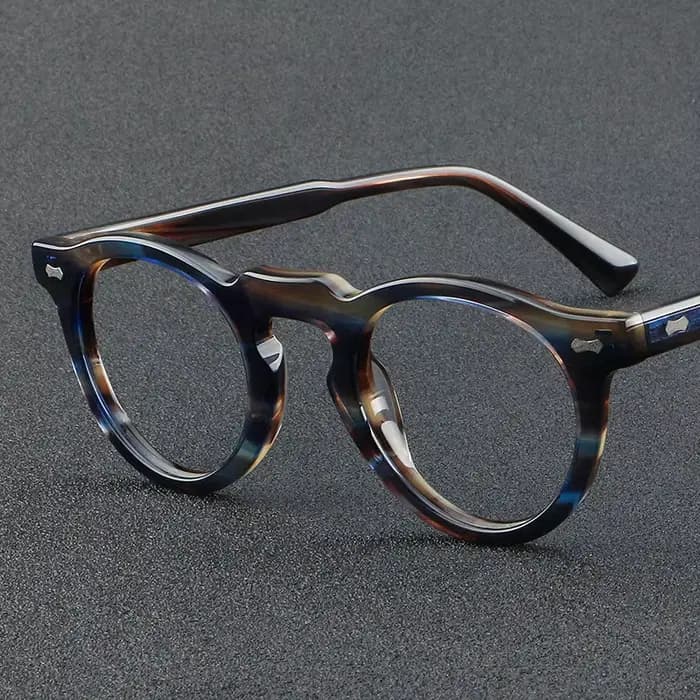 1128 Monture de lunettes classique en fibre d'acétate
