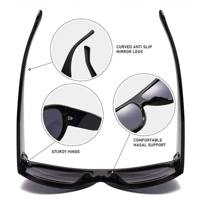 SO&EI Lunettes de soleil surdimensionnées teintées UV400