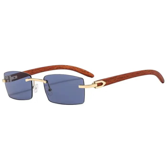 Lunettes carrées sans cadre de style européen et américain pour hommes et femmes