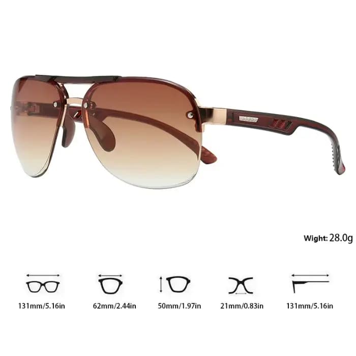 Lunettes de soleil métalliques à verres dégradés tendance pour hommes et femmes