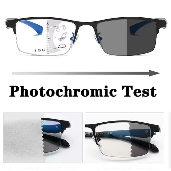 Lunettes de lecture multifocales photochromiques pour hommes et femmes