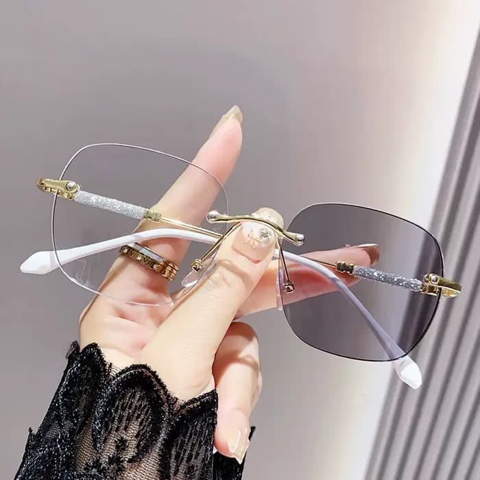Lunettes de myopie photochromiques sans bords pour femmes