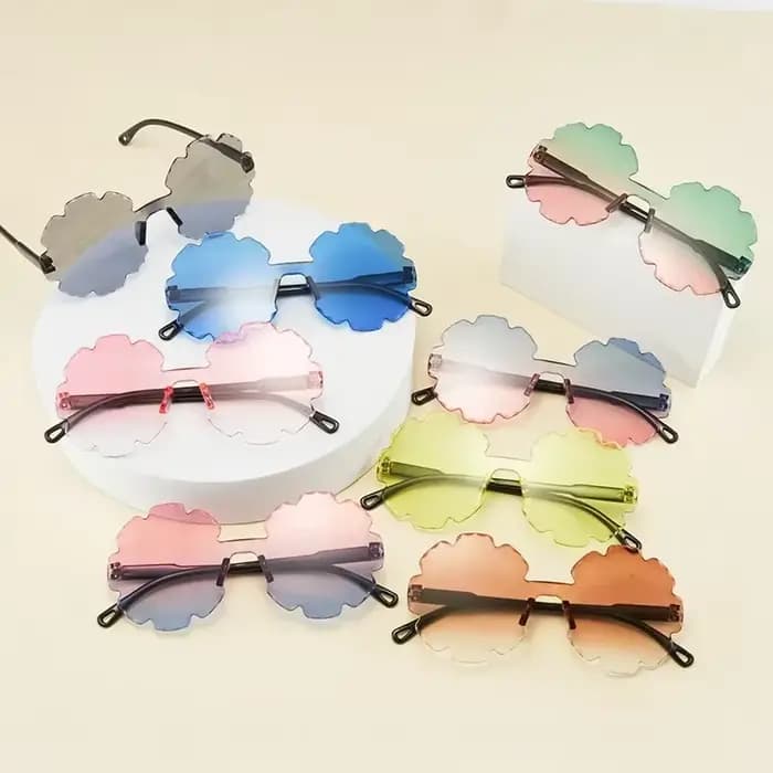 Filles garçons mignon fleur dessin animé lunettes de soleil en plein air Protection solaire enfants belles Vintage