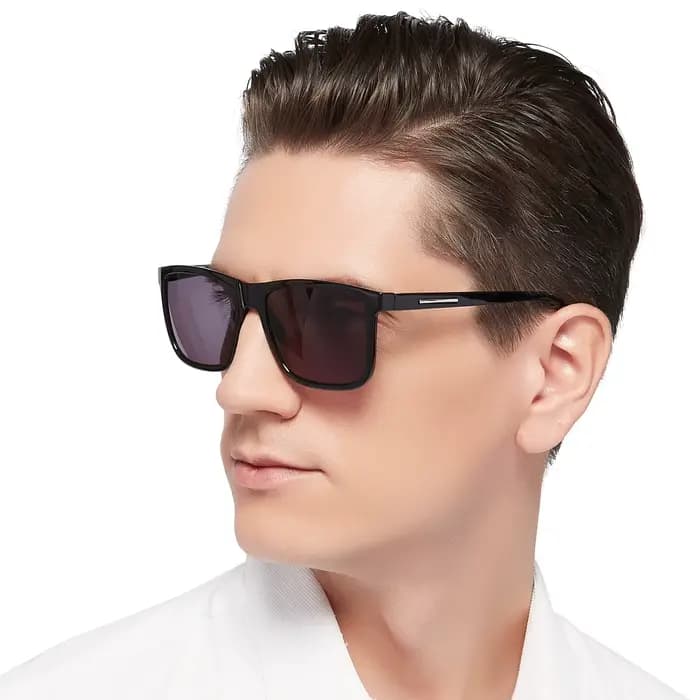 Grandes lunettes de soleil carrées pour hommes