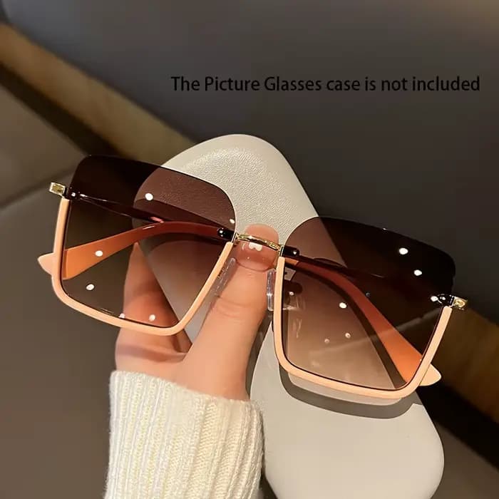 Lunettes élégantes à demi-monture noires pour femmes