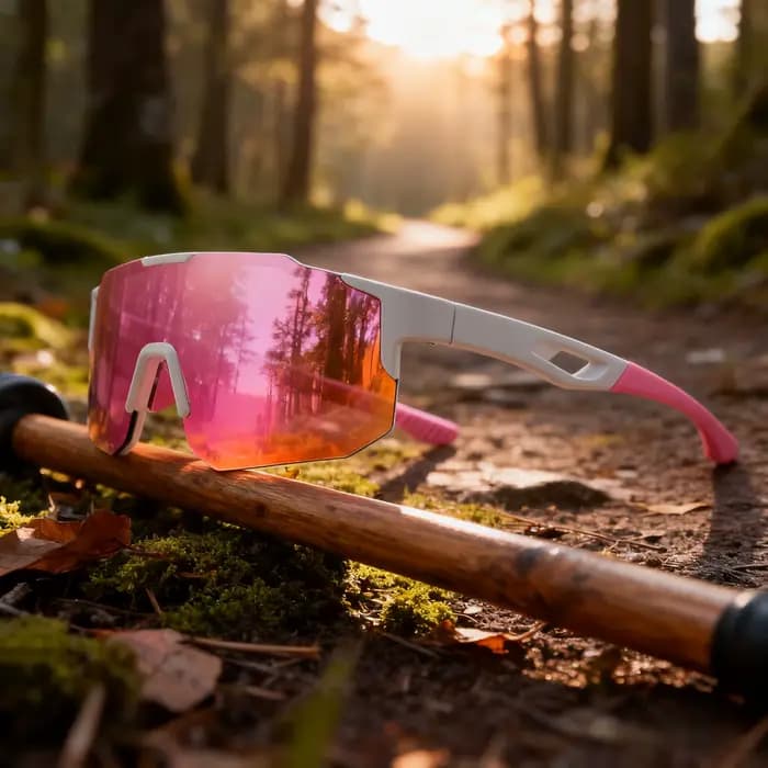 Lunettes de soleil de sport colorées surdimensionnées – Conception enveloppante