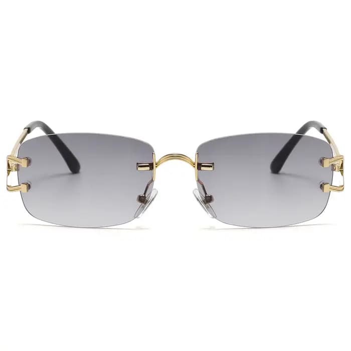 Kachawoo – lunettes de soleil carrées sans monture pour hommes
