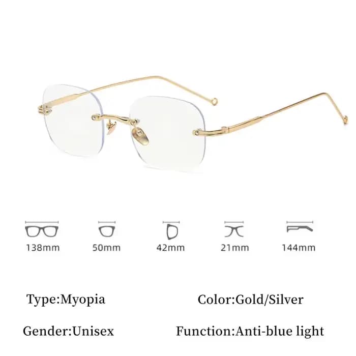 Lunettes de myopie photochromiques sans monture pour femmes