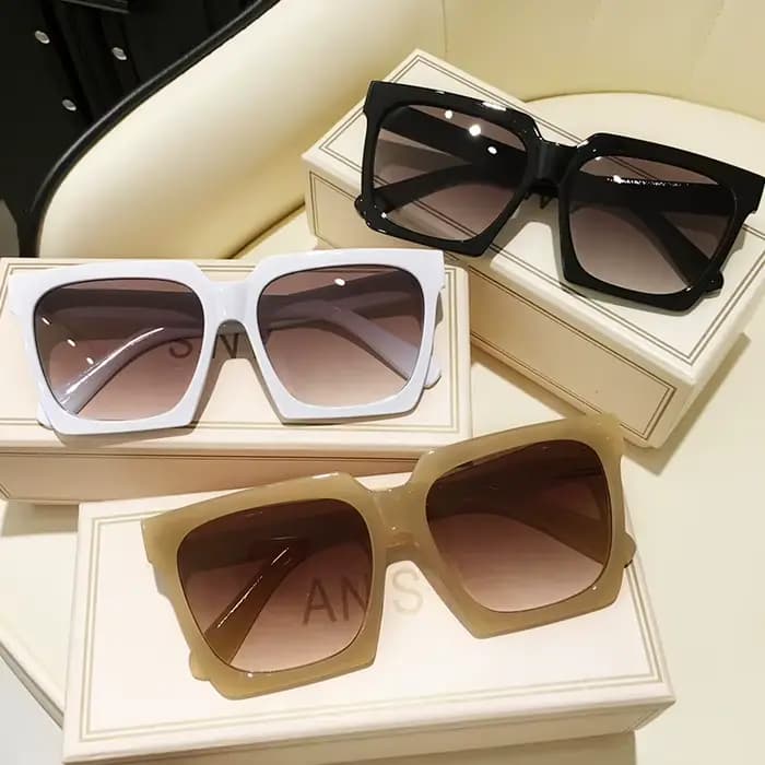 ChimVintage-Lunettes de soleil rétro à monture carrée pour femme