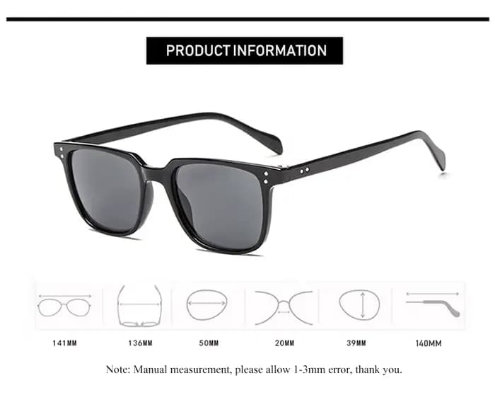 Lunettes de soleil carrées vintage de luxe pour hommes et femmes