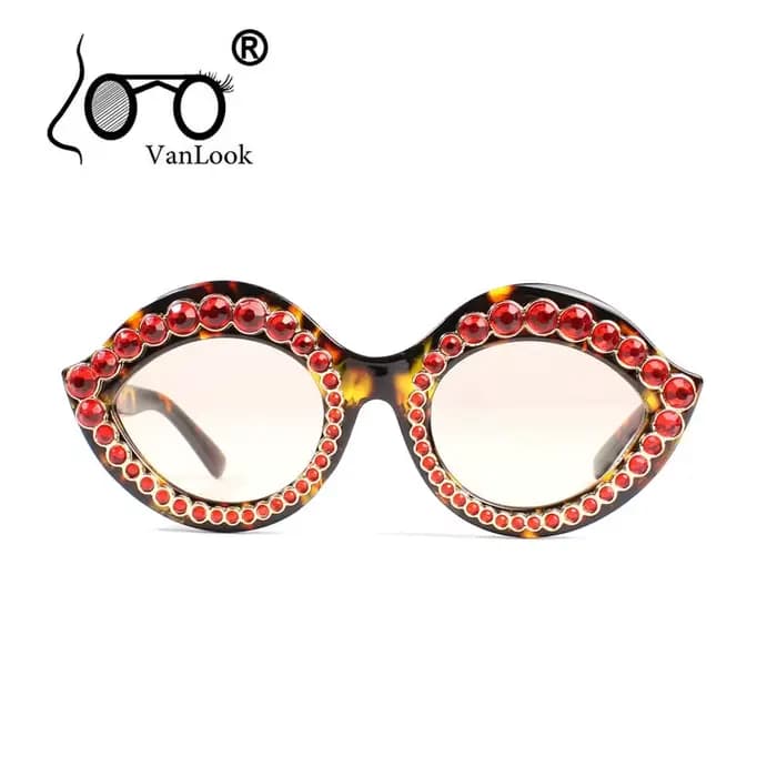 Lunettes de soleil avec biscuits rouges pour femmes