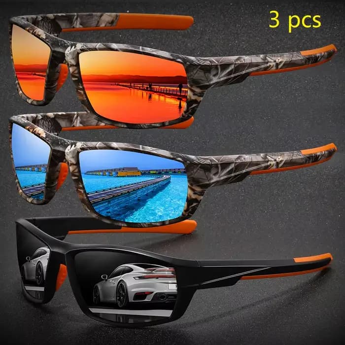 3 Paires de Lunettes de Soleil Sport Vintage Tendance pour Hommes et Femmes – Idéales pour la Conduite