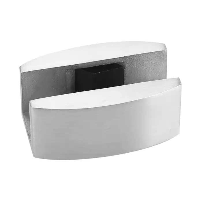 Fixation de guidage de sol pour porte coulissante en verre sans cadre, argent 304, en acier inoxydable, pour salle de douche, Guide de fond de sol, bouchon de porte