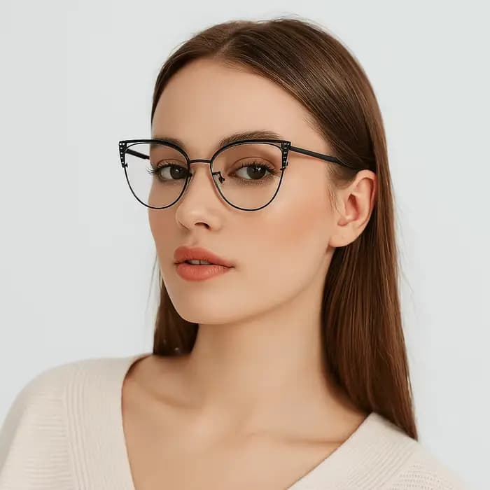 Lunettes Anti-lumière bleue cloutées en strass