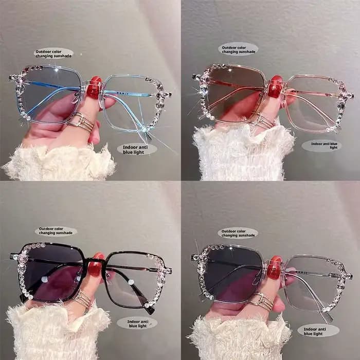 Lunettes de soleil à lumière plate pour femmes, couleur changeante, Style européen et américain, nuances de luxe légères, personnalisées, à la mode, nouvelle collection 2025