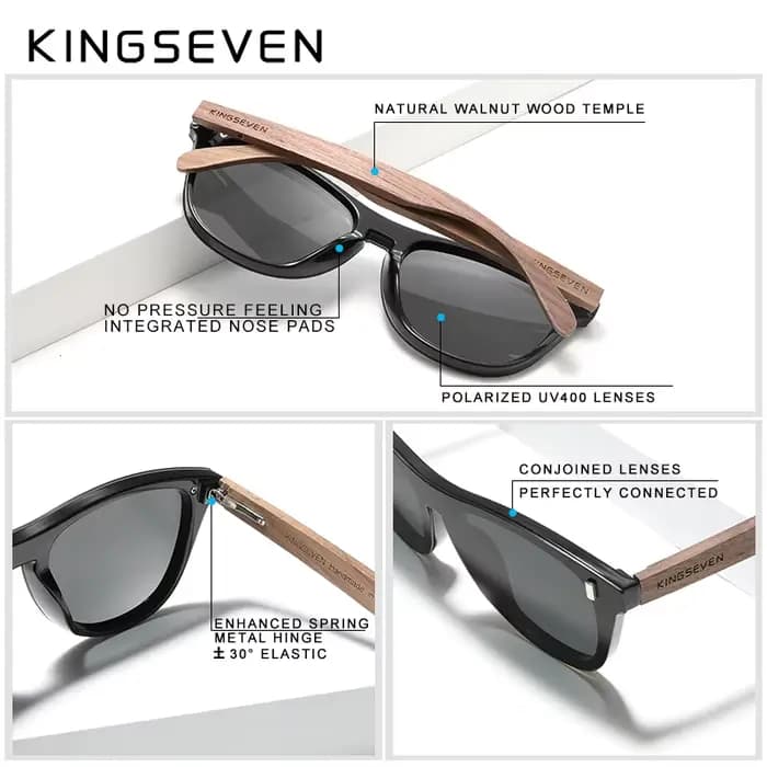 KINGSEVEN – lunettes de soleil vintage pour hommes