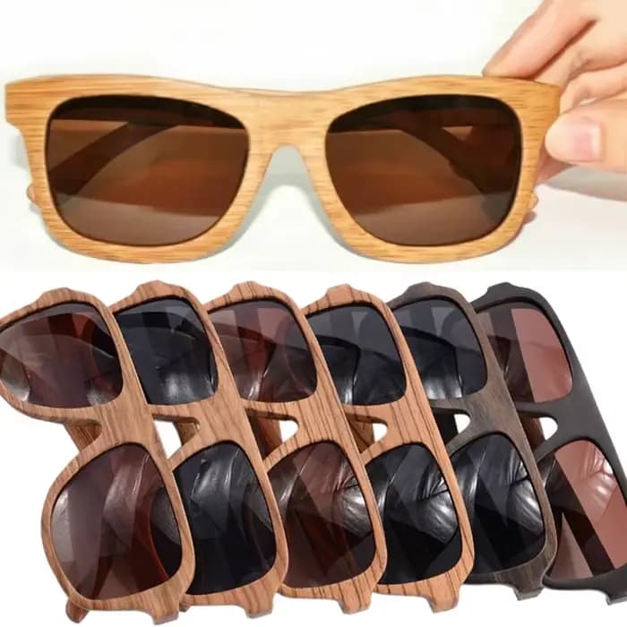 Lunettes de soleil en bois de bambou pour hommes et femmes