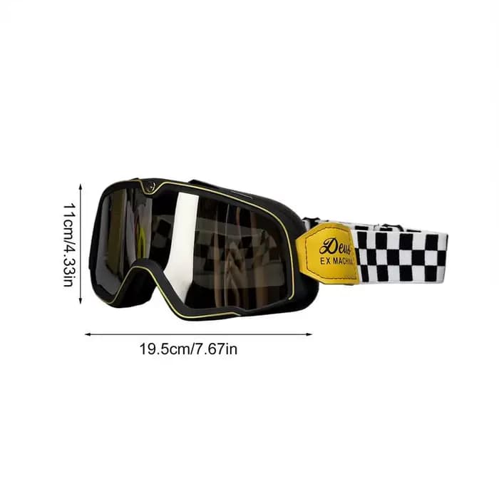 Lunettes de Soleil Rétro Anti-Poussière et Coupe-Vent pour Moto