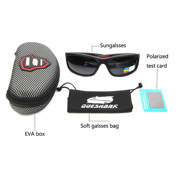 QUESHARK – lunettes de soleil polarisées pour hommes