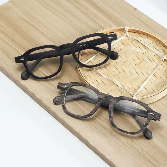 Lunettes en bois naturel monture hommes Super grande taille