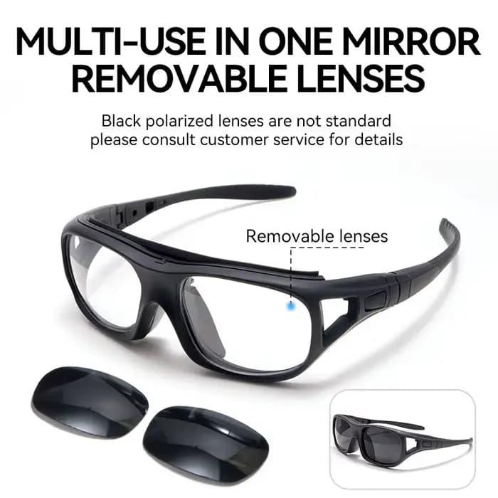 Obaolay 2025 dernières lunettes de sport à double usage cadre PC antidéflagrant professionnel polarisé pour le basket-ball