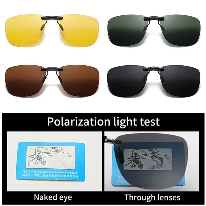 Lunettes de soleil polarisées à clipser pour homme et femme