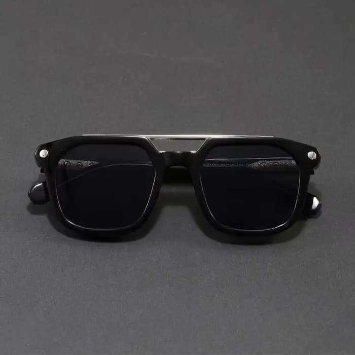 Lunettes de soleil carrées vintage camouflage double pont pour femmes et hommes