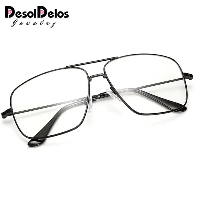 Vintage or métal cadre lunettes hommes femmes
