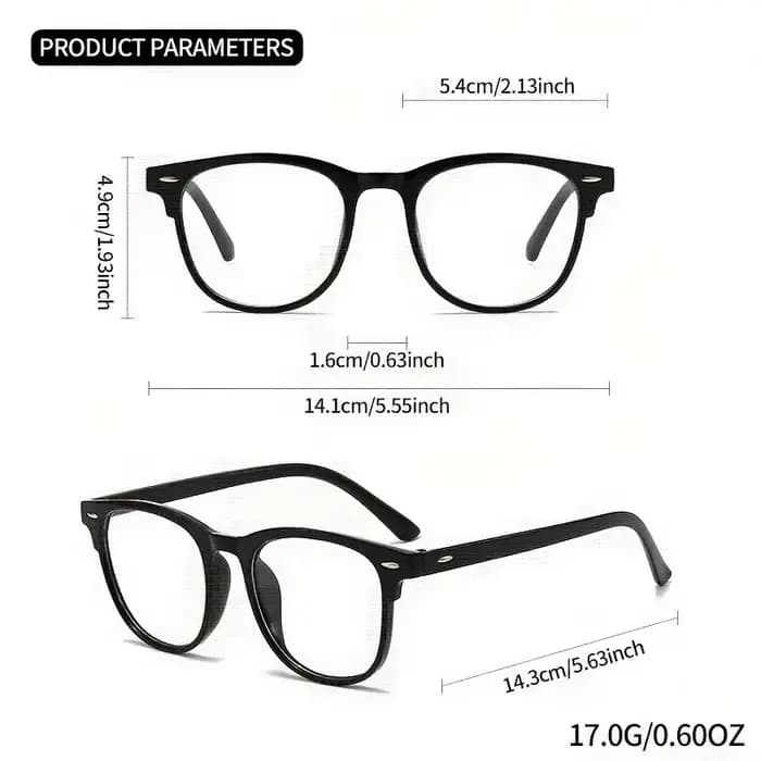 3 paires de lunettes rétro tendance - Verres transparents - Convient aux hommes et aux femmes