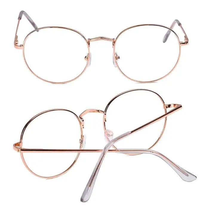 Monture de lunettes optiques vintage surdimensionnée en métal pour soins de la vue