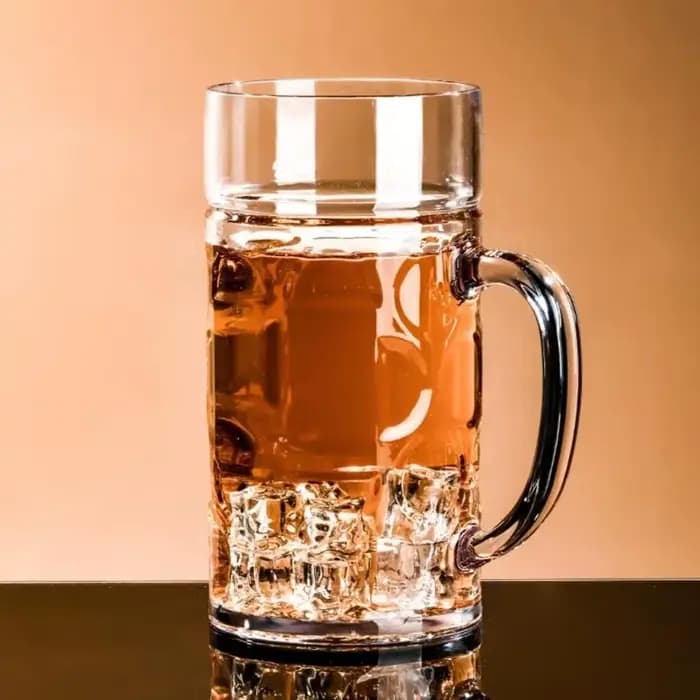 Chope à bière en plastique avec poignée, verres à boire incassables, gobelets à eau pour intérieur extérieur, lavable