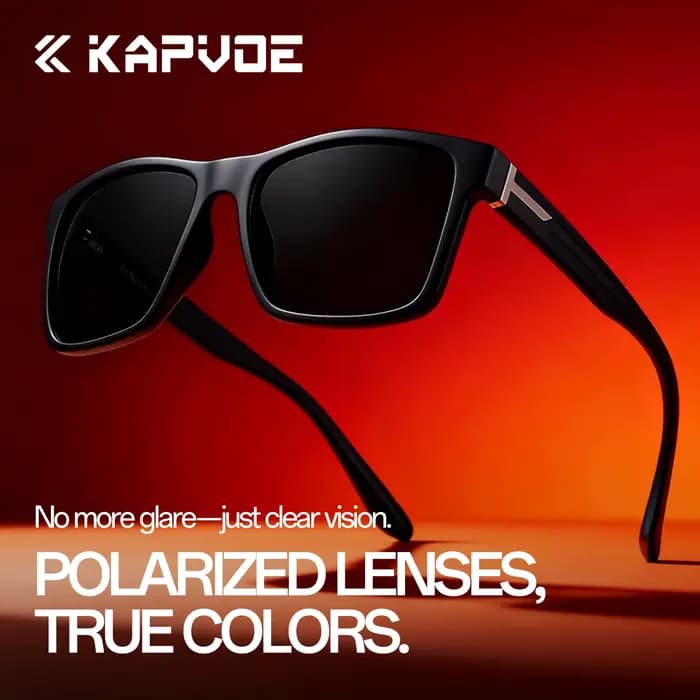 Lunettes de soleil polarisées Kapvoe Fashion pour hommes